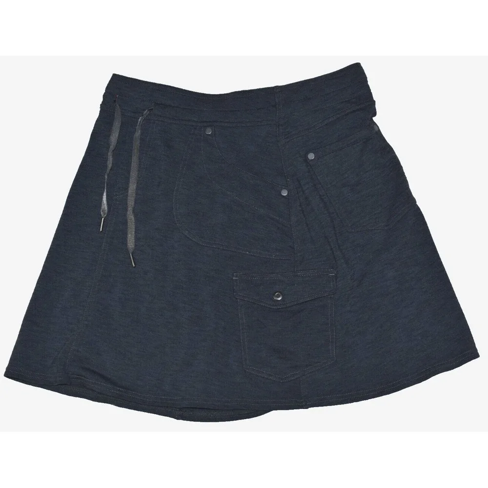 KUHL Mova Women's Mini Skort Skirt Size S Gray Drawstring Stretch Outdoors